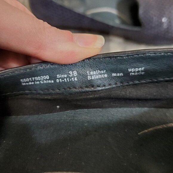 Dansko Olivia Navy Blue Suede Leather Confetti Polka Dot Comfort Loafers 38 - Picture 7 of 7